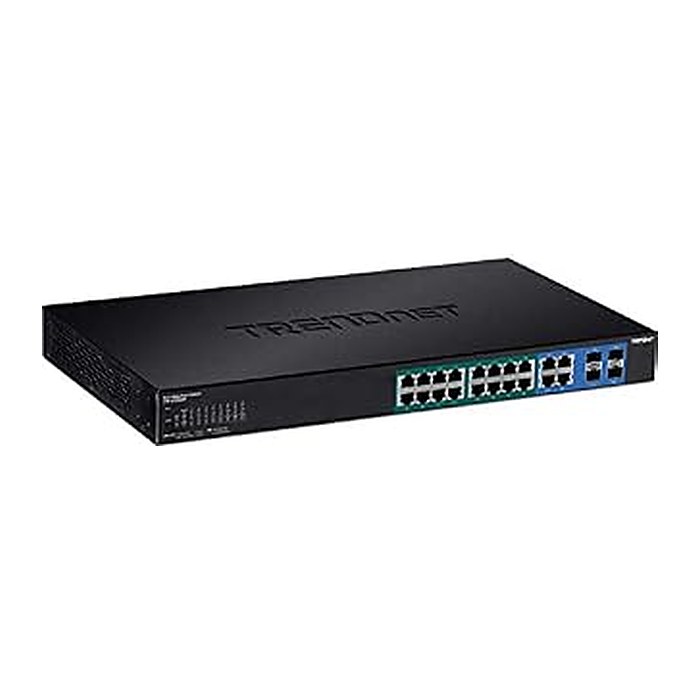 TRENDnet Switch 20-Port Gbit PoE+ Web Smart 370W 2xSFP 19"