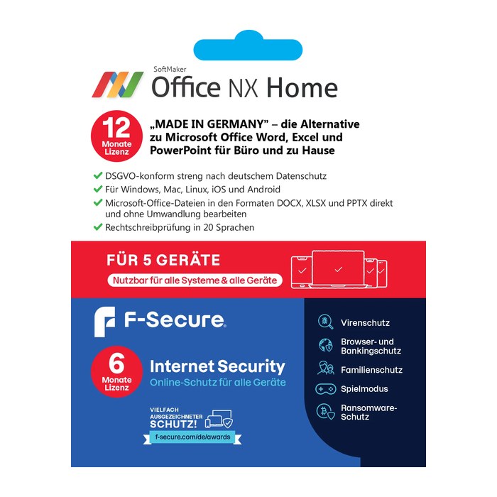 SoftMaker Office NX Home WIN/MAC 5Geräte (Code in a Box)1Jah