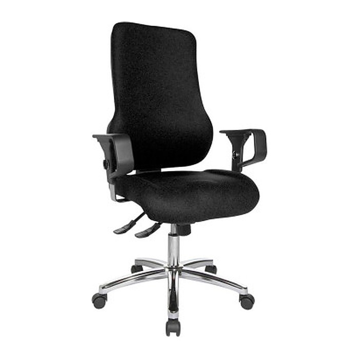 Topstar Bürostuhl Sitness 55, SD69X L50 Stoff schwarz, Gestell chrom