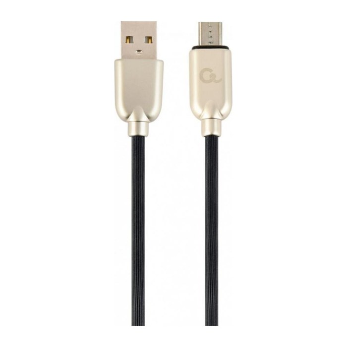 gembird Hochwertiges Micro-USB-Ladekabel , 2 m, schwarz