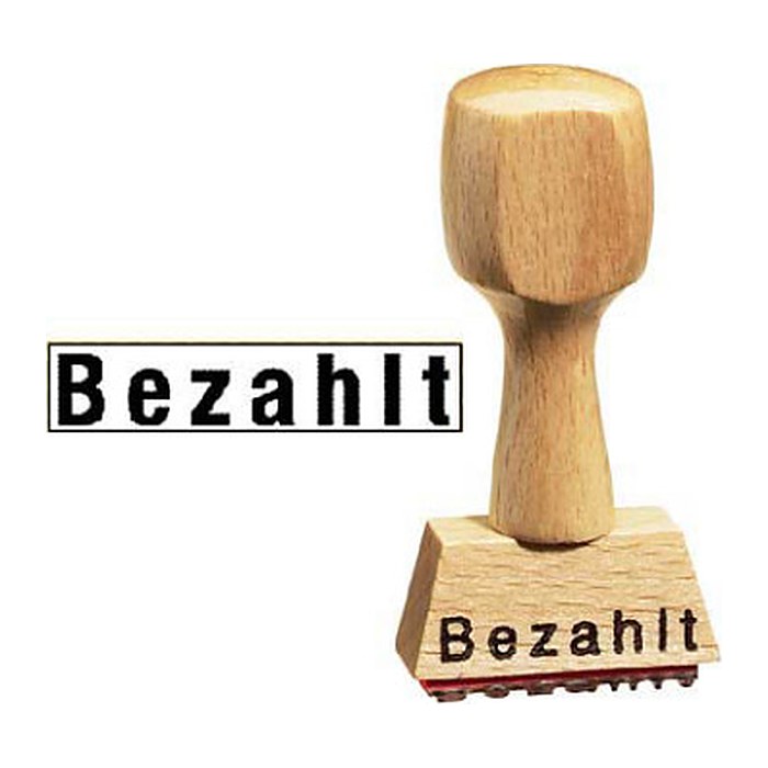 Textstempel "Bezahlt" ohne Logo, 1 St.