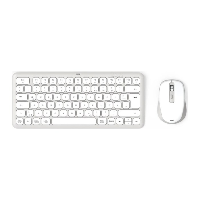 hama WKM-500 Tastatur-Maus-Set kabellos weiß