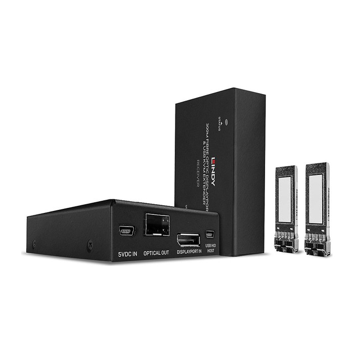 LINDY 300m Fibre Optic DisplayPort 1.2 KVM Extender