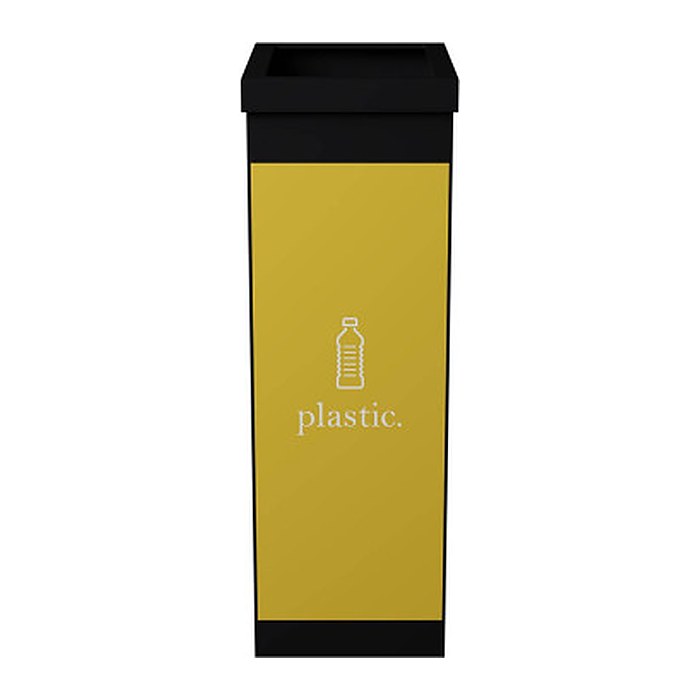 PAPERFLOW Mülleimer 60,0 l schwarz, gelb, 1 St.