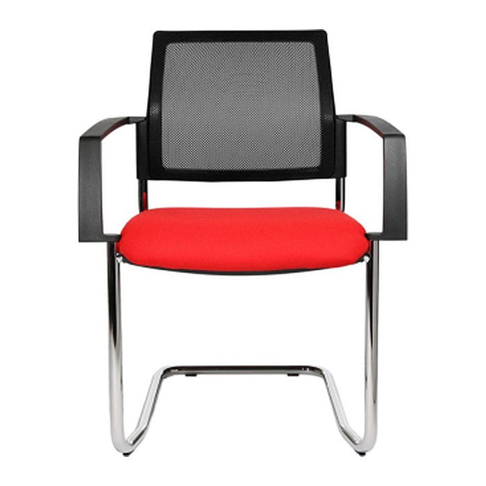 Topstar Besucherstühle BtoB 20 BB490A G210 rot, schwarz Stoff, 2 St.