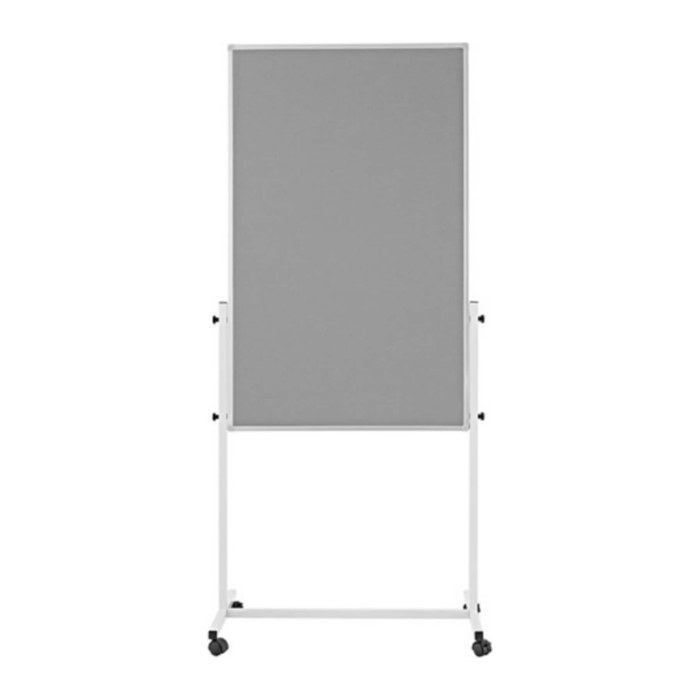 magnetoplan mobiles Whiteboard 3in1 Universal-Board 75,0 x 120,0 cm grau#!#weiß Filz/Whiteboard