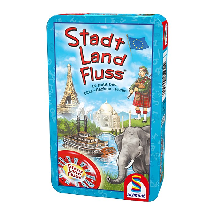 Schmidt MBS Stadt Land Fluss in Metalldose Geschicklichkeitsspiel, 1 St.