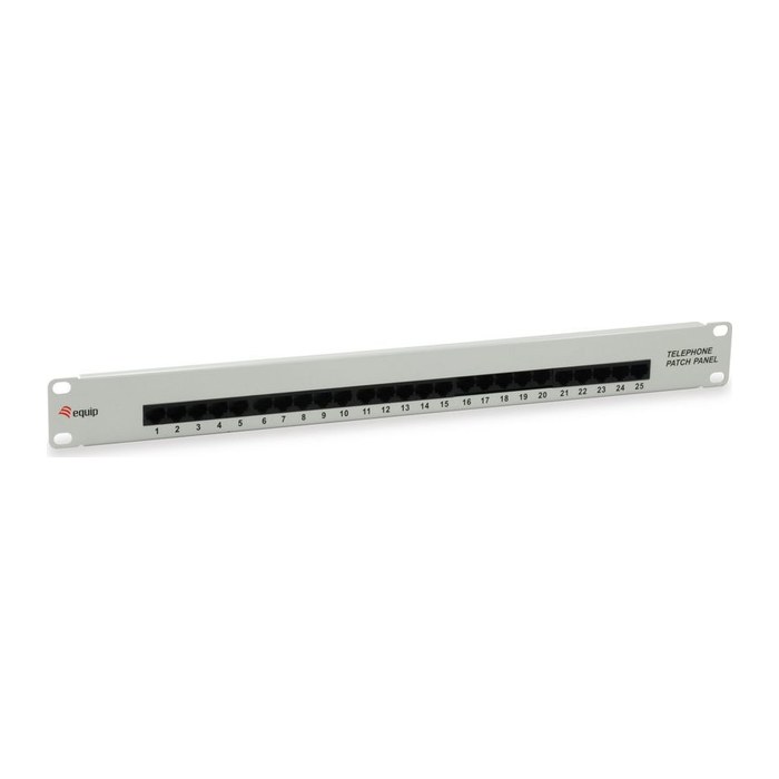 Equip 19" Patchpanel 25xRJ45 Cat3 UTP 1U ISDN RAL7035