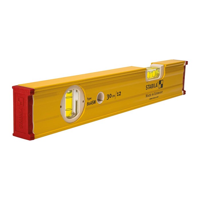STABILA Wasserwaage Type 80 ASM magnetisch 19676, Aluminium 30,0 cm