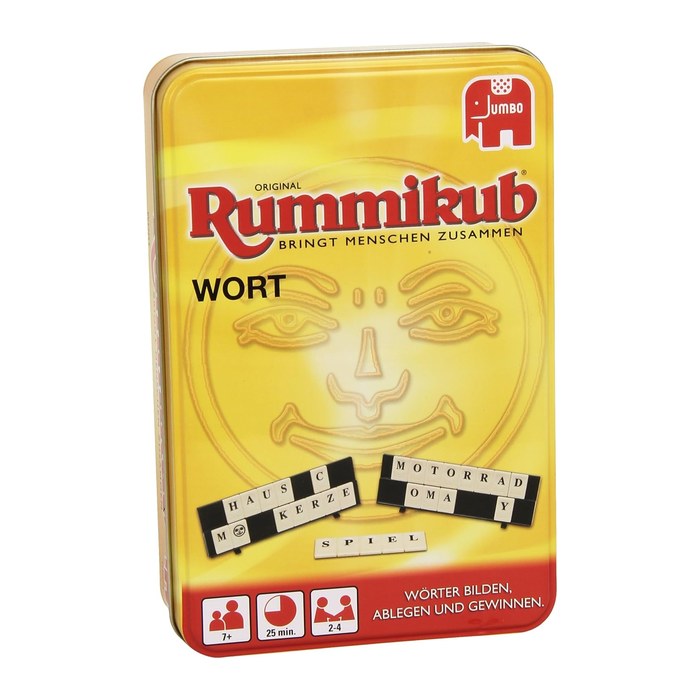 Jumbo Rummikub Wort in Metalldose Geschicklichkeitsspiel, 1 St.