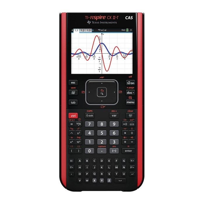 TEXAS INSTRUMENTS TI-Nspire CX II-T CAS Grafikrechner schwarz/rot