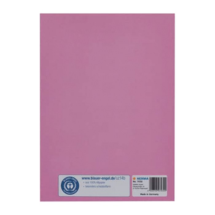HERMA Heftumschlag glatt rosa Papier DIN A5, 1 St.