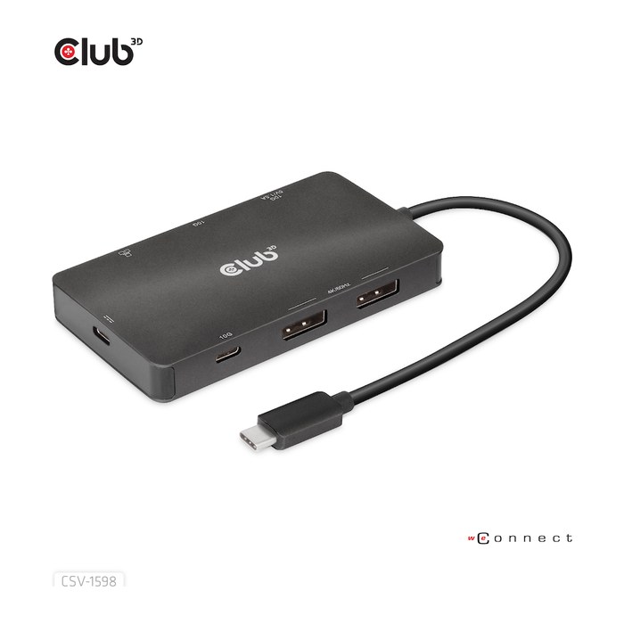 Club3D USB-C 7in1-HUB >2xDP/2xUSB/2xUSB-C/LAN 4K60Hz PD100W retail