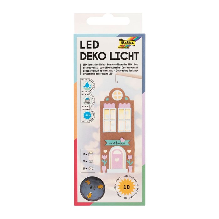 folia LED Dekoleuchten transparent, 10 St.
