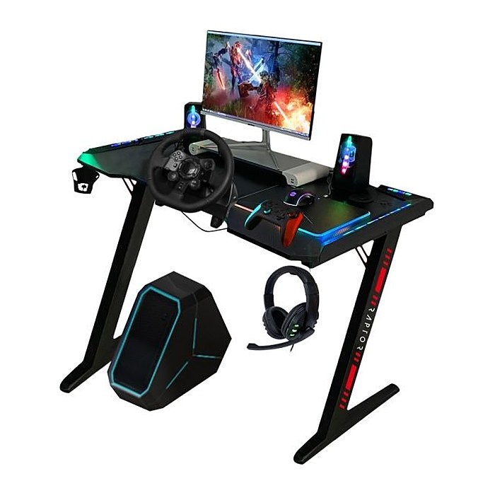 Raptor Gaming-Tisch GT100 120x60cm RGB schwarz