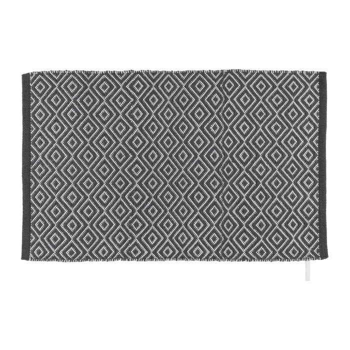 WENKO Badematte Turpan dunkelgrau, weiß 50,0 x 80,0 cm
