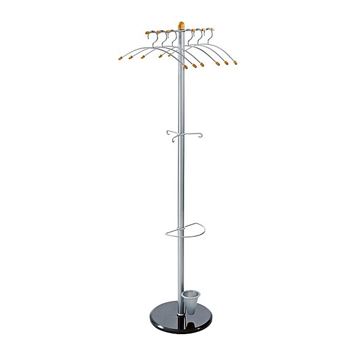ALCO Kleiderständer 2805 silber Metall 5 Haken Ø 48,0 x 178,0 cm, 1 St.