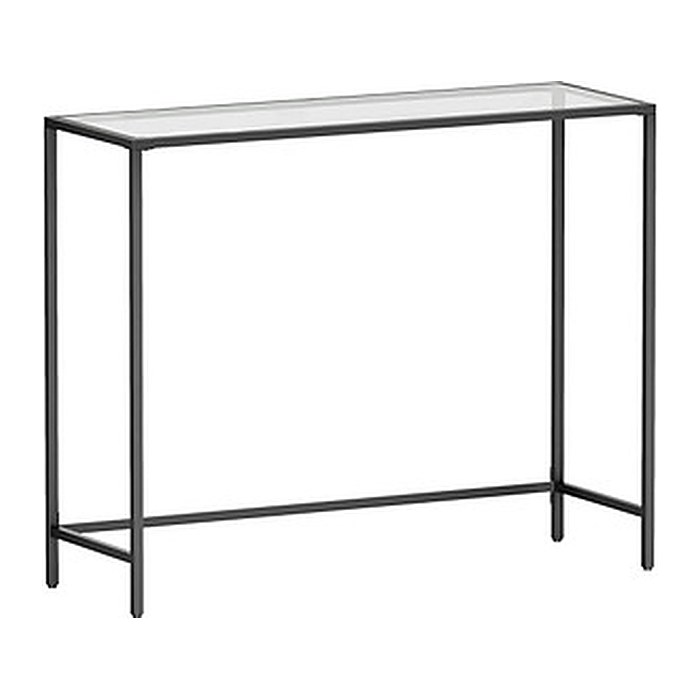 VASAGLE Konsolentisch rechteckig Glas schwarz 100,0 x 35,0 x 80,0 cm, 1 St.