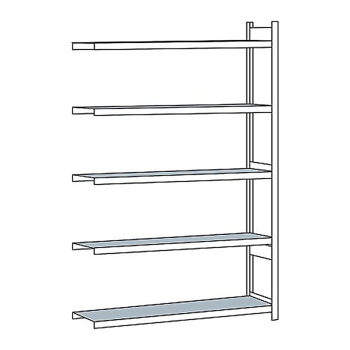 SCHULTE Anbau-Schwerlast-Weitspannregal WS 2000 15723 silber 200,0 x 50,0 x 300,0 cm