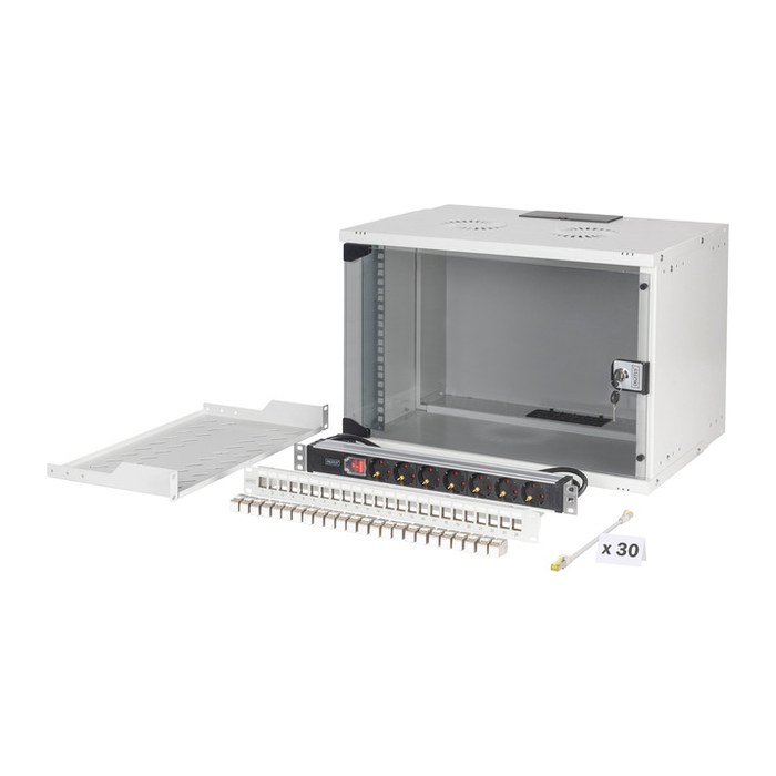 DIGITUS Netzwerk-Set 483 mm (19") - 7HE, 540x400 mm (BxT) we
