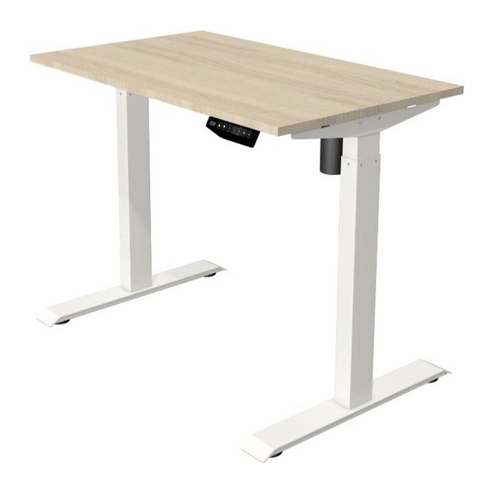 Kerkmann Move 1 elektrisch höhenverstellbarer Schreibtisch ahorn rechteckig, T-Fuß-Gestell weiß 100,0 x 60,0 cm