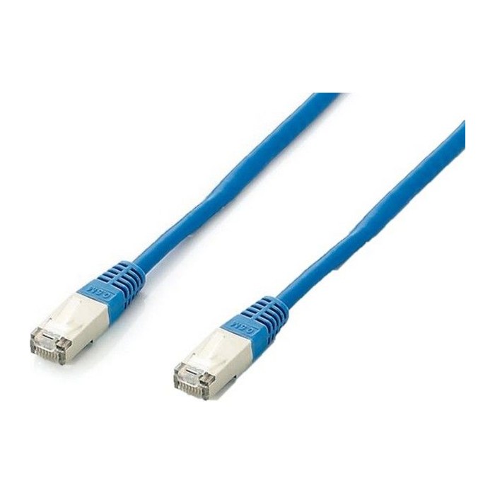 Equip Patchkabel Cat6A Plat.S/FTP 2xRJ45 1.00m blau LSZH Polybeutel