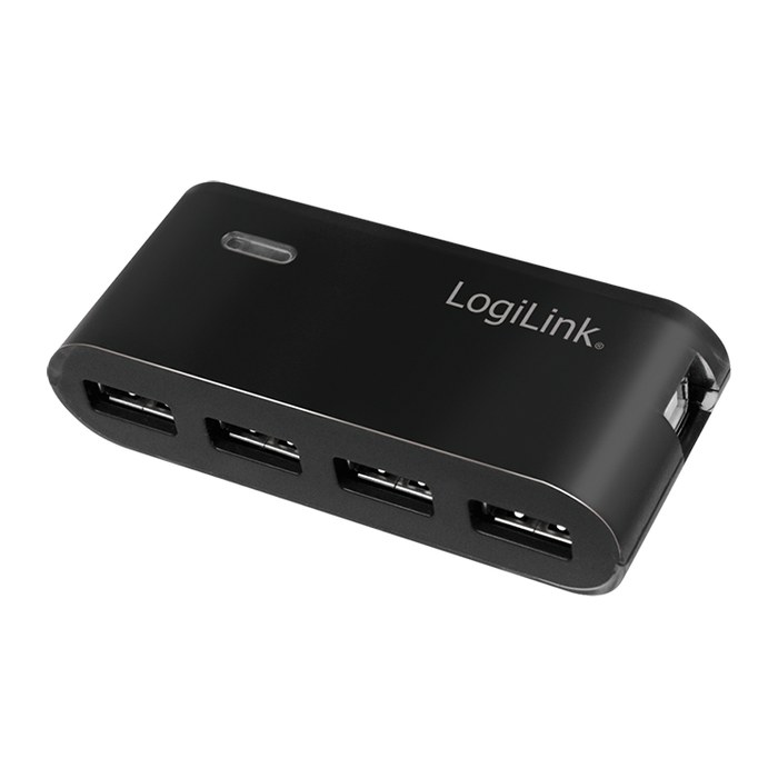 Logilink USB-HUB 4-Port m. Netzteil schwarz