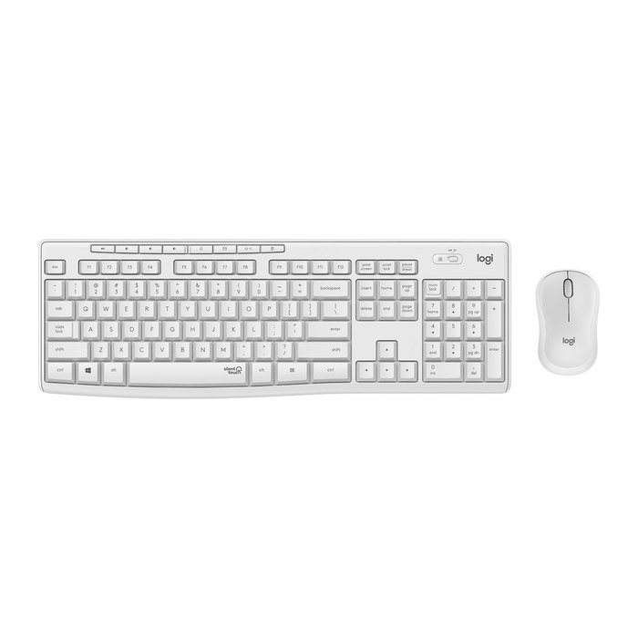 Logitech MK295 Tastatur-Maus-Set kabellos weiß