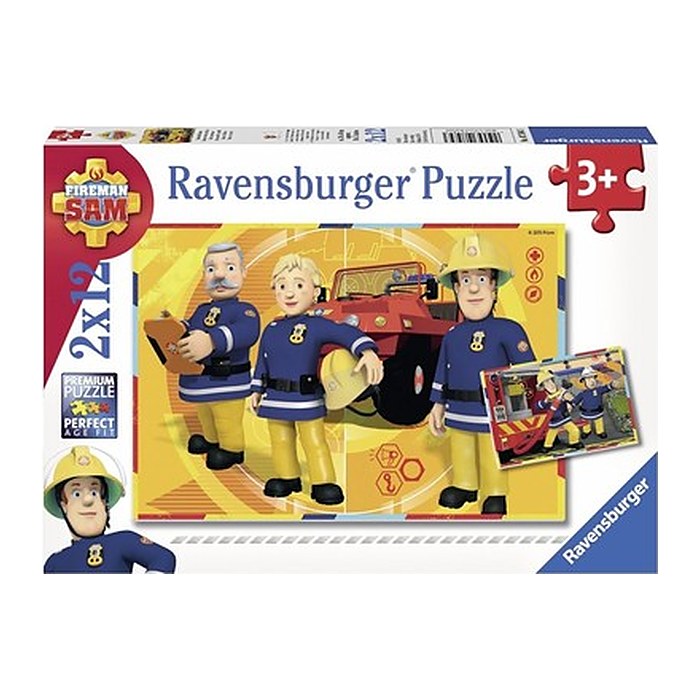 Ravensburger Feuerwehrmann Sam Im Einsatz Puzzle, 2 x 12 Teile