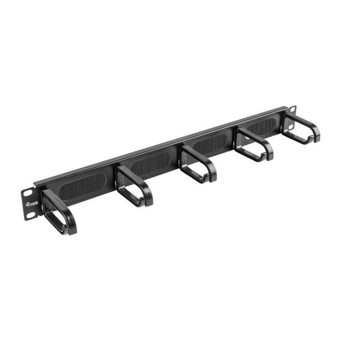 Equip 19" Kabelmanagement 5xPlastikringe Stahl 1U RAL9005