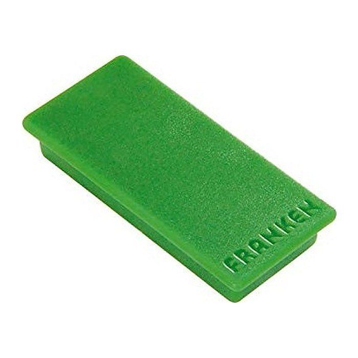 FRANKEN Haftmagnet Magnet grün, Kunststoff 2,3 x 5,0 cm, 10 St.