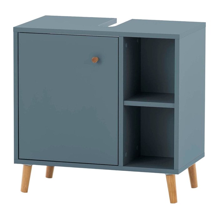 MÖBELPARTNER Waschtischunterschrank ohne Waschbecken Bjarne 153169 blaugrau 60,2 x 33,1 x 59,3 cm