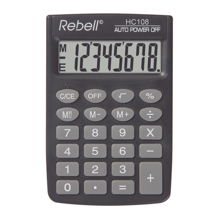 Rebell HC 108 Taschenrechner schwarz