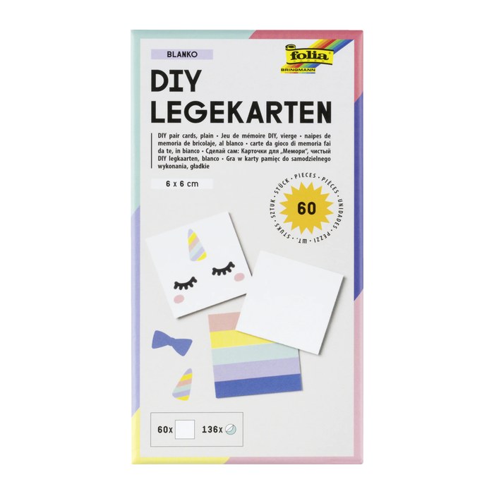 folia Bastelset Blanko DIY Legekarten blanko