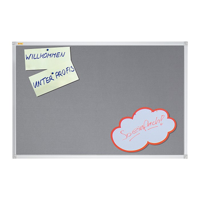 FRANKEN Pinnwand X-tra!Line 150,0 x 100,0 cm Textil grau
