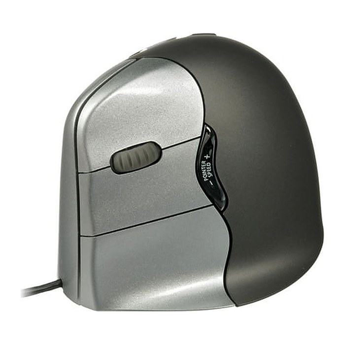 Evoluent Vertical Mouse 4 links Maus ergonomisch kabelgebunden grau, anthrazit