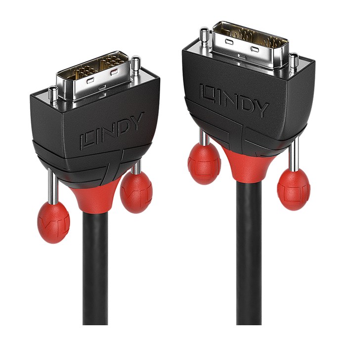 LINDY DVI-D Single Link Kabel Black Line 1m