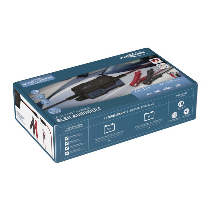 ANSMANN BC 6-12V, 1A Autobatterie-Ladegerät schwarz