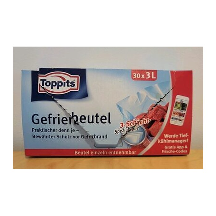 Toppits Gefrierbeutel 3,0 l, 30 St.