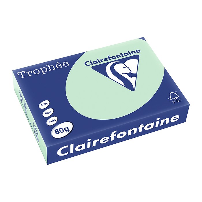 Clairefontaine Kopierpapier Trophée hellgrün DIN A4 80 g/qm 500 Blatt