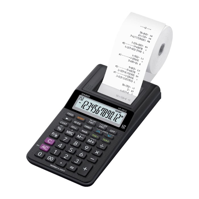 CASIO HR-8RCE Tischrechner druckend weiß