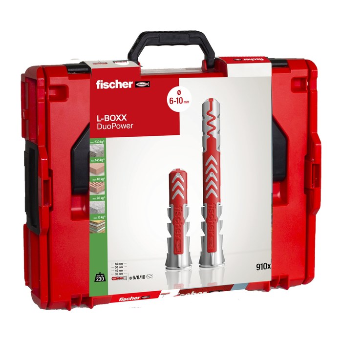 fischer L-Boxx 102 DuoPower 558627 Betondübel-Sortiment, 910-teilig