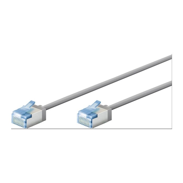 goobay RJ-45 Netzwerkkabel 15,0 m grau bis zu 10,00 Gbit/Sek. bis zu 500 MHz, 1 St.