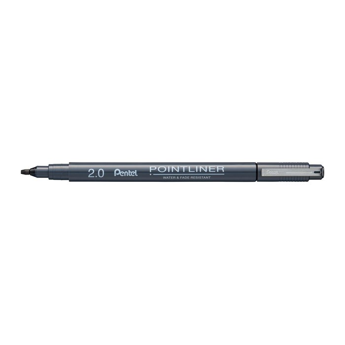 Pentel Pointliner Calligraphy S20P-C20A Fineliner schwarz 2,0 mm, 1 St.