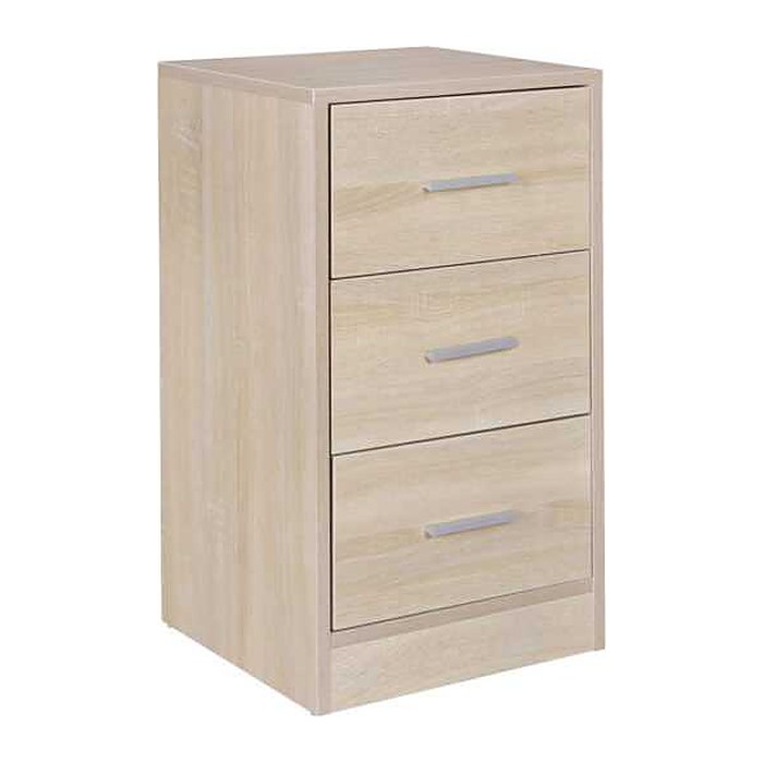 WOHNLING Nachttisch rechteckig Spanplatte sonoma-eiche 35,0 x 38,0 x 68,0 cm, 1 St.