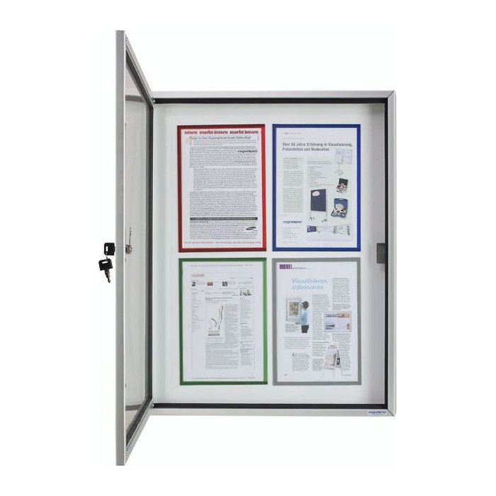 magnetoplan Schaukasten CC alu 9x DIN A4 90,0 x 6,5 x 112,5 cm, 1 St.