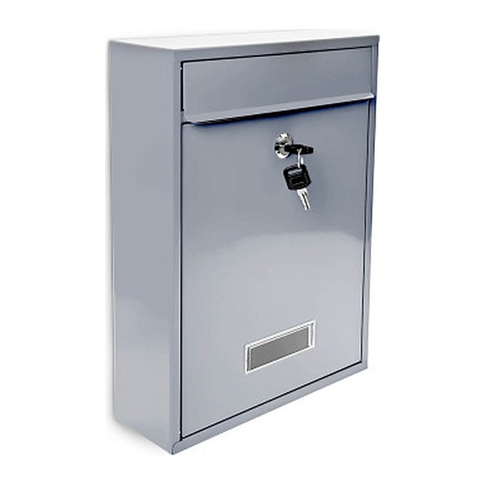 relaxdays Briefkasten Design 10017415_55 silber