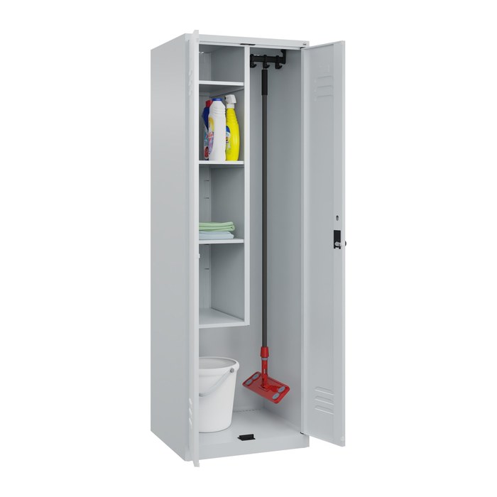 CP Putzmittelschrank Classic Plus 080100-00 S10008 lichtgrau 4 Fachböden 60,0 x 50,0 x 185,0 cm, aufgebaut, 1 St.