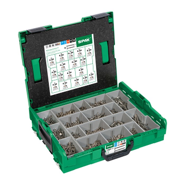 SPAX® Holzbauschrauben-Sortiment L-BOXX Mini EDELSTAHL 5000009165019
