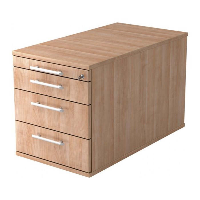 HAMMERBACHER Solid TC30 Rollcontainer nussbaum 4 Auszüge 42,8 x 80,0 x 51,2 cm